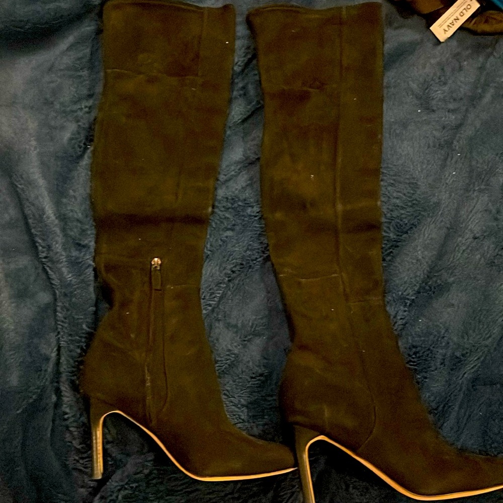 Cole Haan Suede Grand OS knee boots new